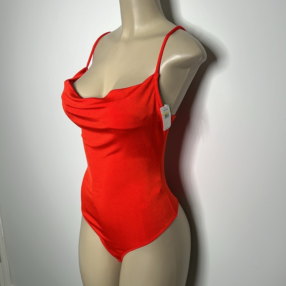 Free people medium orange bodysuit NWT - Picture 2 of 5